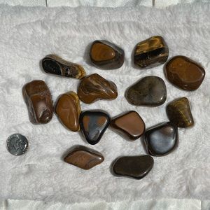 One pound Tiger’s eye tumbles (1.25”-1.75”)